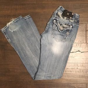 Miss Me light wash jeans 27 Boot Cut